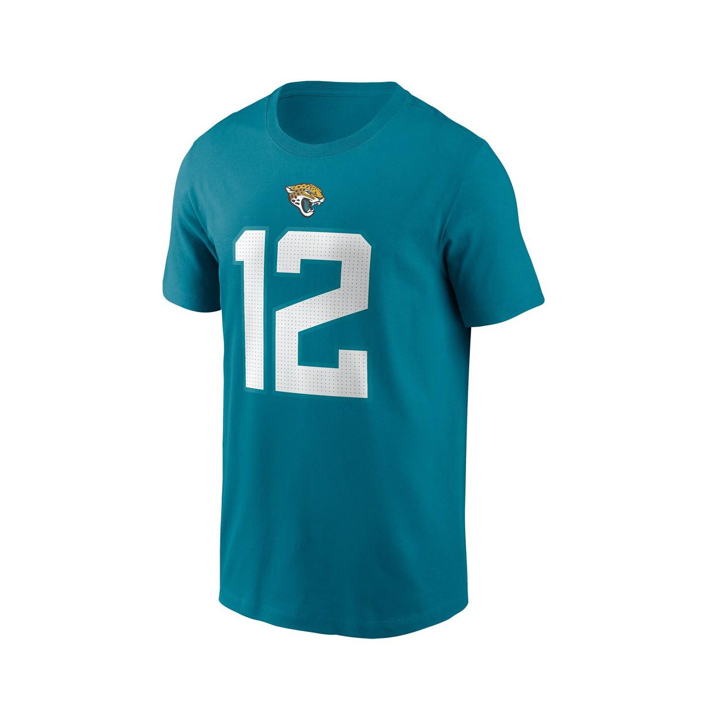 Мужская футболка Nike Travis Hunter Teal Jacksonville Jaguars 2025 NFL Draft First Round Pick Name & Number — фото 2