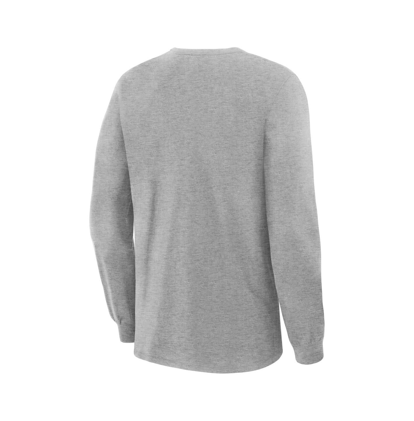 Мужская футболка Fanatics Heather Gray Utah Mammoth Primary Logo Legacy Long Sleeve — фото 3