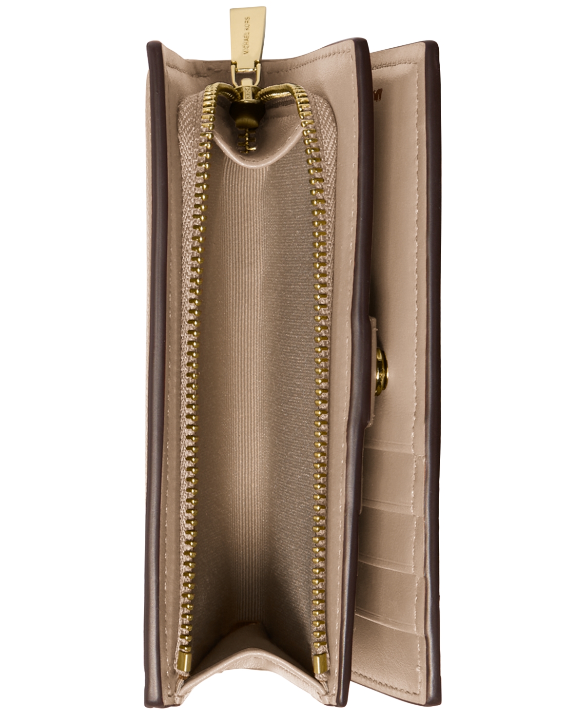 Michael Kors Michael  Bryant Medium Leather Zip Around Wallet In Brown