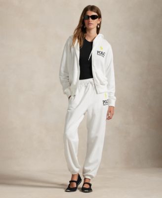 Polo Ralph Lauren - Women's Big Pony Lightweight Fleece Zip Hoodie Sweatshirt & Sweatpants