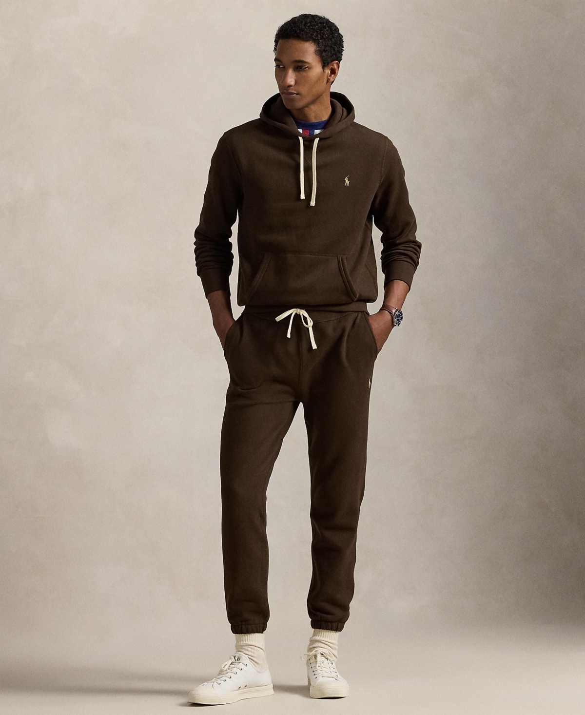 Polo Ralph Lauren Relaxed Fit Brown Sweatshirt With Embroidered Logo In Brown