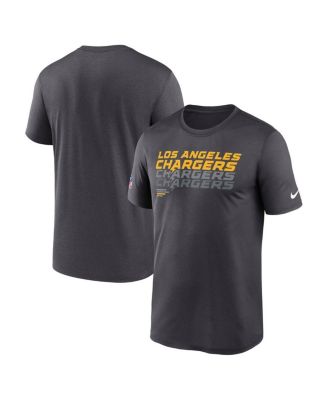 Nike - Men's Charcoal Los Angeles Chargers Sideline Legend Performance T-Shirt