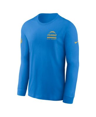 Men's Powder Blue Los Angeles Chargers Sideline Performance Long Sleeve T-Shirt