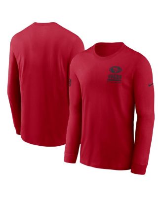 Nike - Men's Scarlet San Francisco 49ers Sideline Performance Long Sleeve T-Shirt