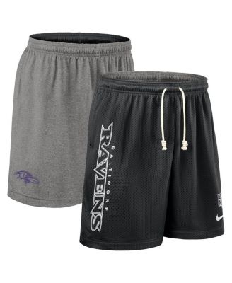 Nike - Men's Black Baltimore Ravens Sideline Reversible Performance Shorts