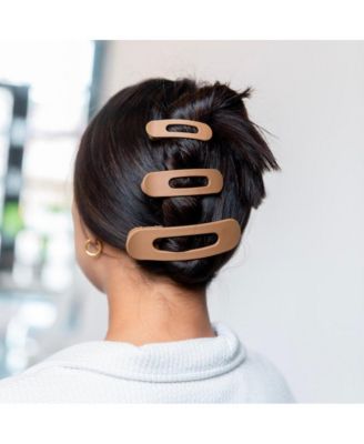 Mixed Size Flat Lay Clip Set - Camel