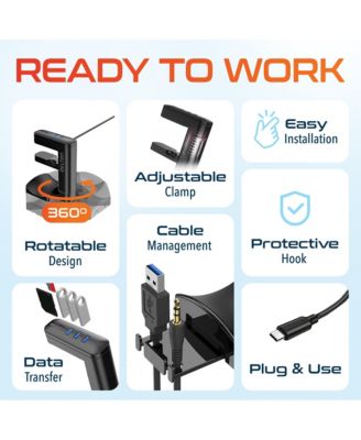 Delton HS7 Headset Holder and USB Charging Stand