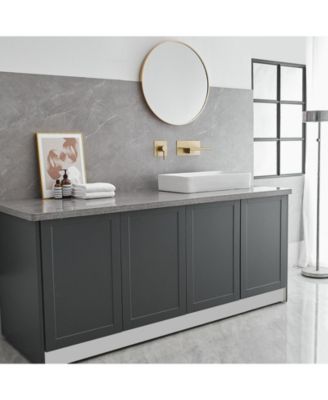 Single Handle Wall Mount Spout Waterfall Bathroom Faucet