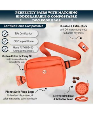 Walk Star Kit: 3-in-1 Dog Walk Bag & Bowl plus Matching 90 Refill Dog Poop Bags