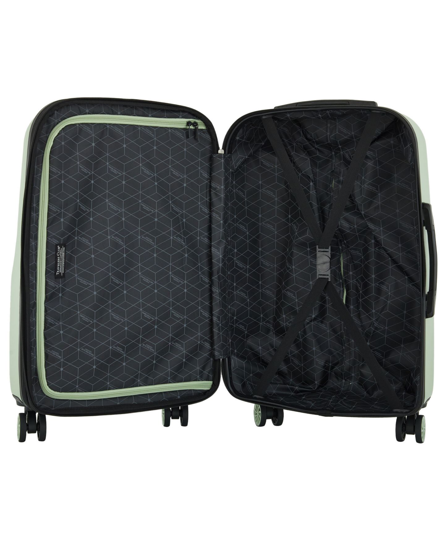 Чемоданы Travelers Club Falkirk 3pc. Hardside Expandable Luggage Set, цвет: Зелёный — фото 11