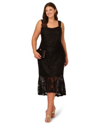 Plus Size Lace Midi Dress