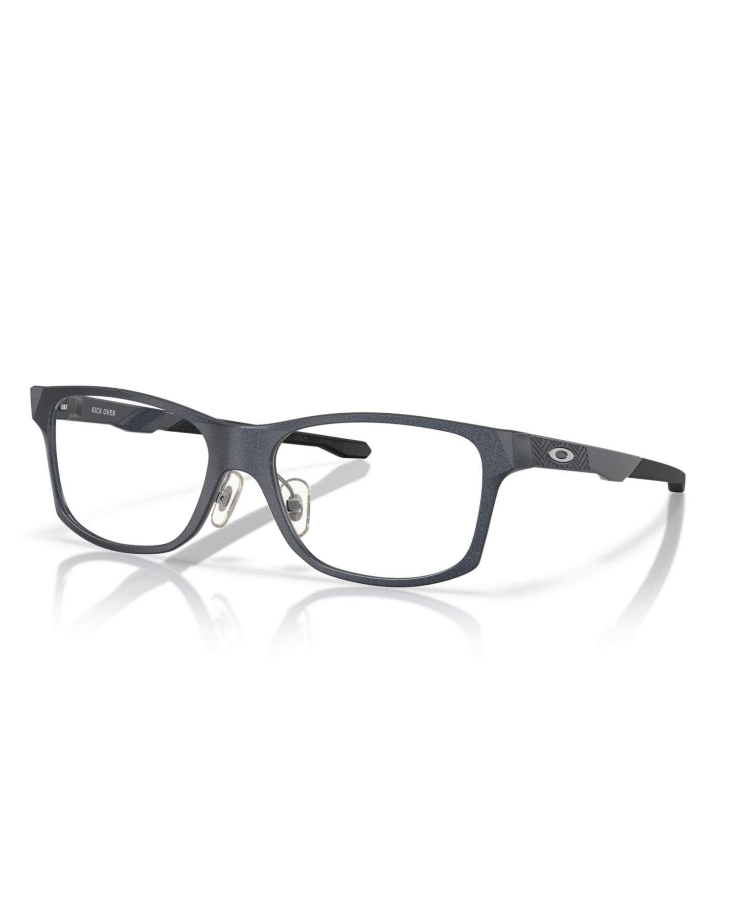 Детские очки Oakley JR Oakley Kids Rectangle Plastic OY8025D Kick Over Forge Collection Eyeglasses(Ages 07-10), цвет: Матовый синий стальной — фото 1