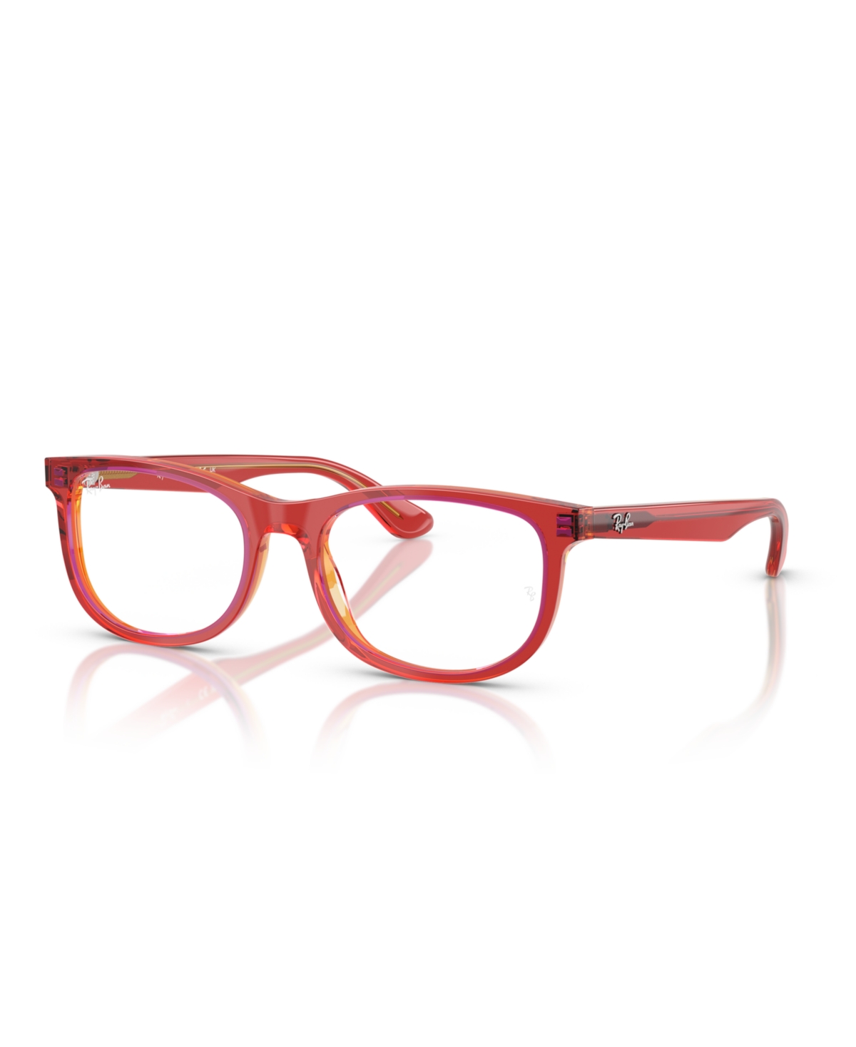Child Narrow Eyeglasses, RB1642 - Transparent Red Yellow