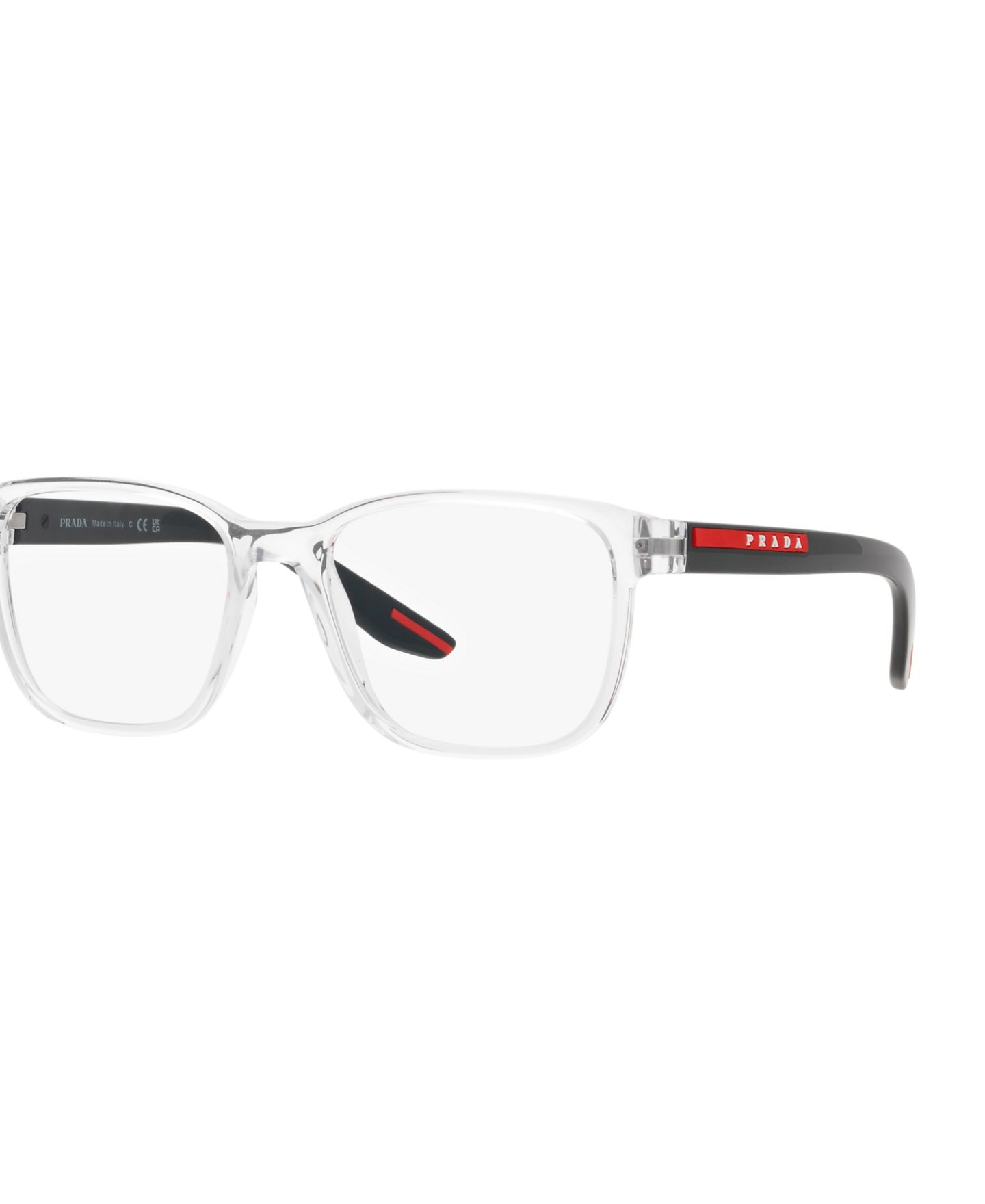 Мужские очки PRADA LINEA ROSSA Man Pillow Plastic PS 06PV Eyeglasses, цвет: Прозрачный — фото 1