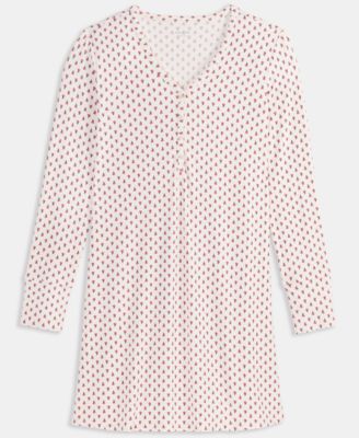 Women's Heather Rib-Knit Henley Sleepshirt, Macy's Exclusive