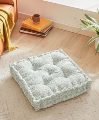 Floor Cushion Floral Decorative Pillow, 24" x 24"