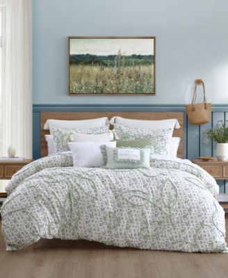 Peri Home Blueberry Chenille Floral Duvet Set In Green
