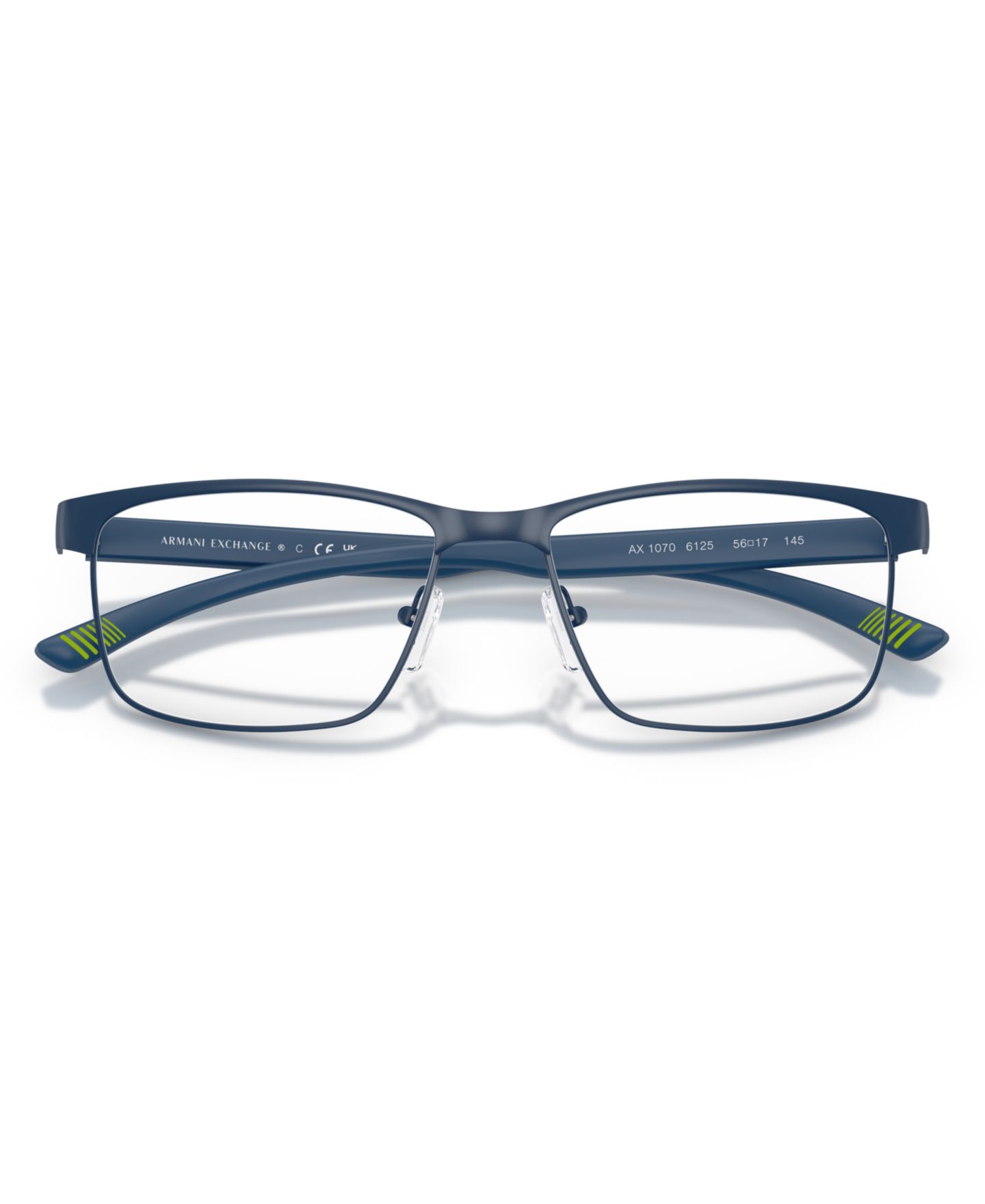 Мужские очки Armani Exchange Man Rectangle Metal AX1070 Eyeglasses, цвет: Матовый тёмный синий — фото 4
