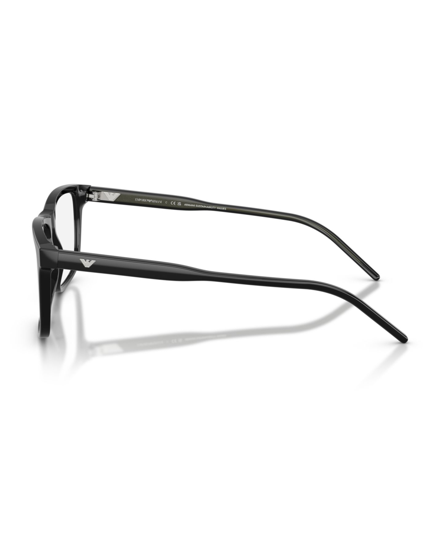 Мужские очки Emporio Armani Man Square Plastic EA3257 Eyeglasses, цвет: Блестящий чёрный — фото 3