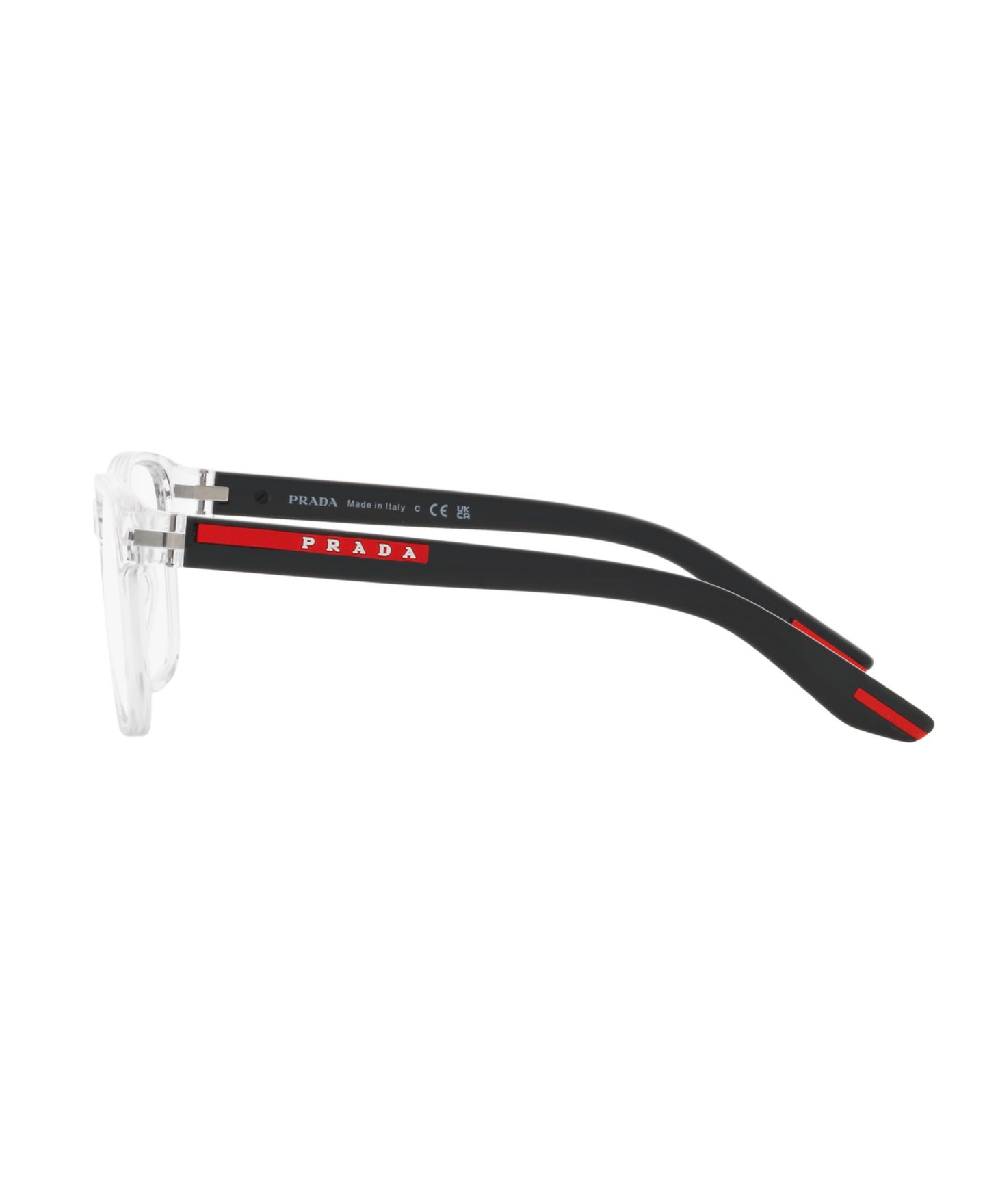 Мужские очки PRADA LINEA ROSSA Man Pillow Plastic PS 06PV Eyeglasses, цвет: Прозрачный — фото 3