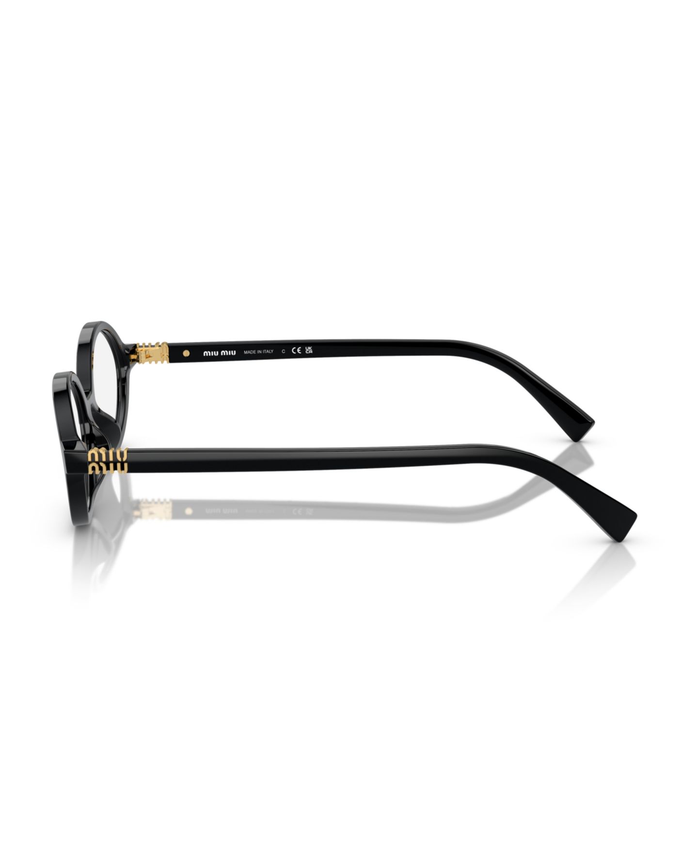 Женские очки MIU MIU Woman Oval Plastic MU 01XV Eyeglasses, цвет: Чёрный — фото 4