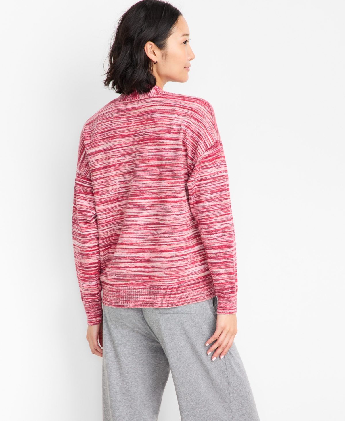 State Of Day Women's Multicolored Rib-knit Cardigan, Macy's Exclusive In Red
