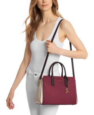 Michael Kors Women's Laila Medium Color-Block Leather Satchel Bag