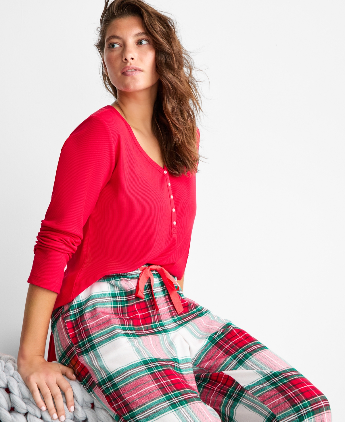 State Of Day Women's Flannel Pajama Pants, Xs-3x, Macy's Exclusive In Multi