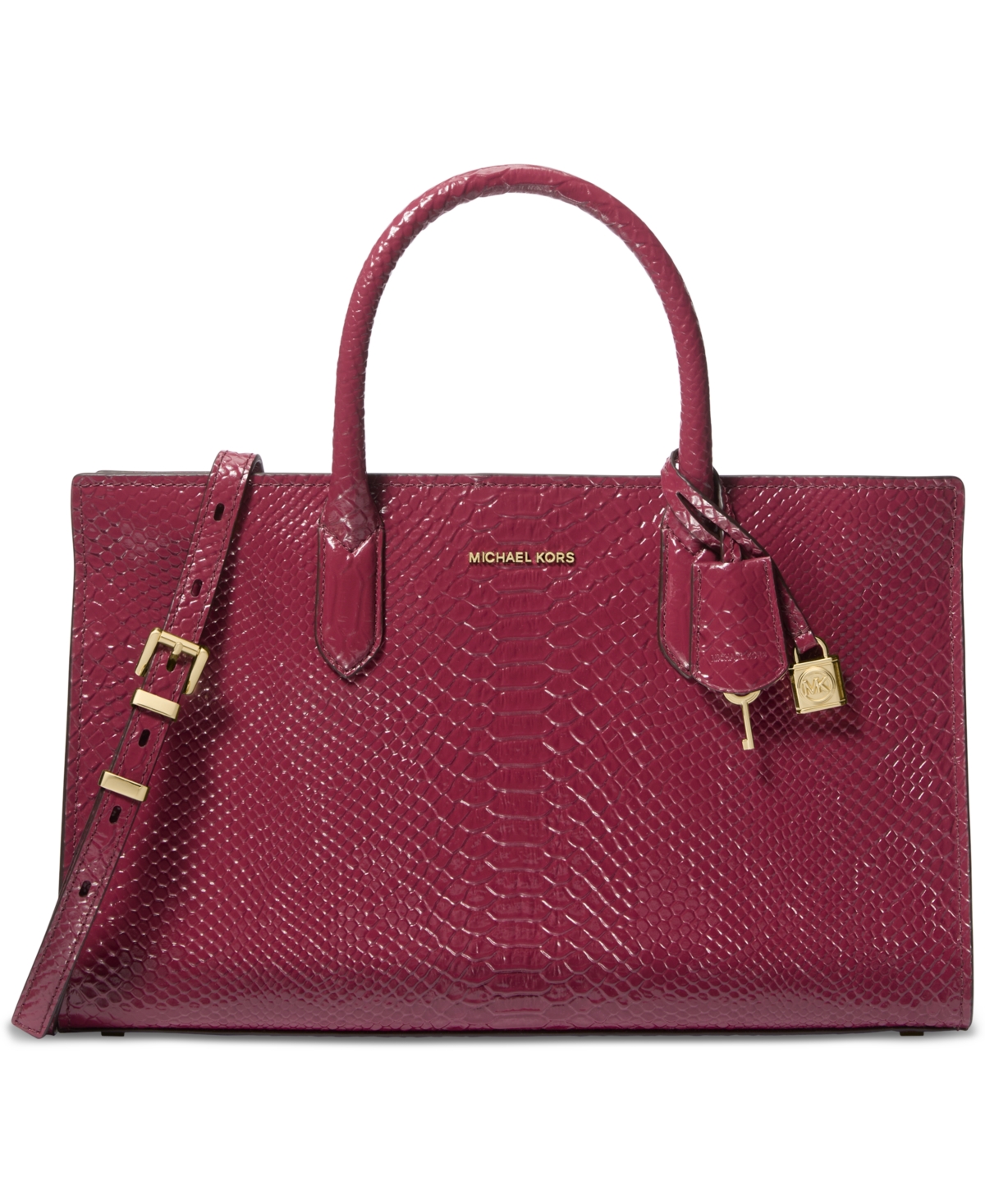 Michael Michael Kors Scarlett East West Leather Satchel - Mulberry