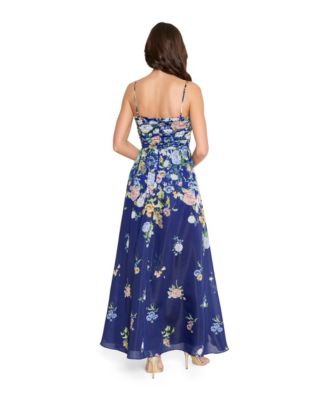 Women's Printed Sleeveless Ball Gown