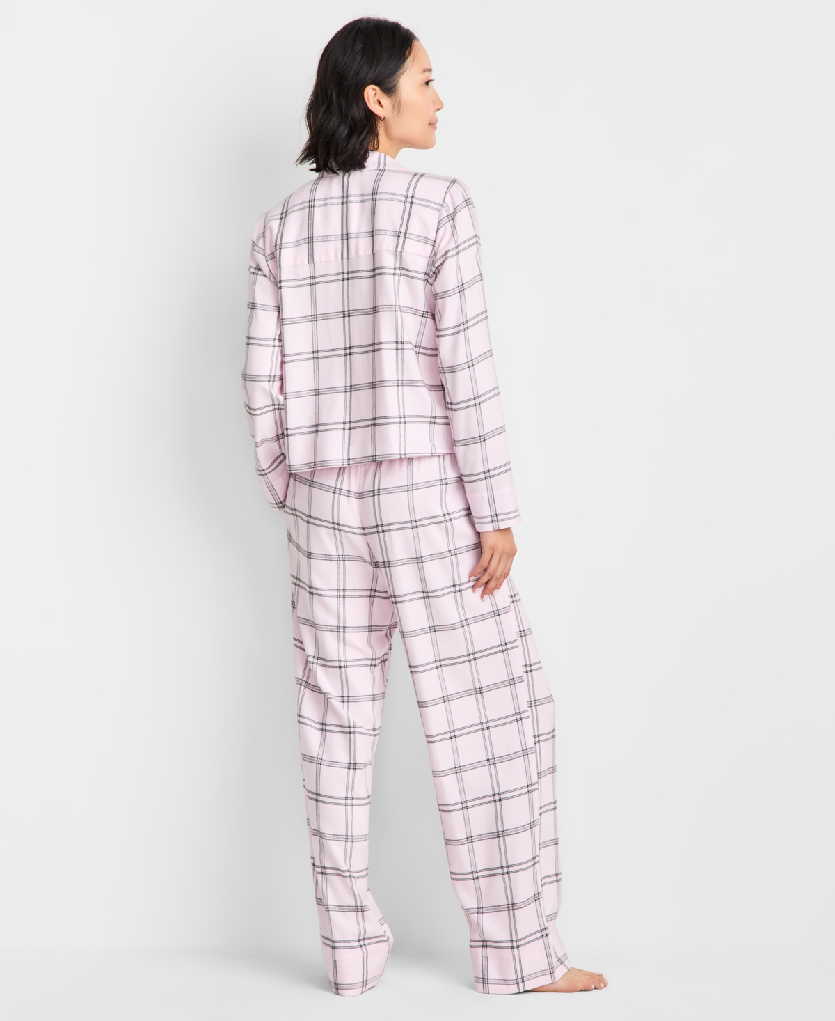 State Of Day Women's Candy Stripe Flannel Pajama Set, Macy's Exclusive
