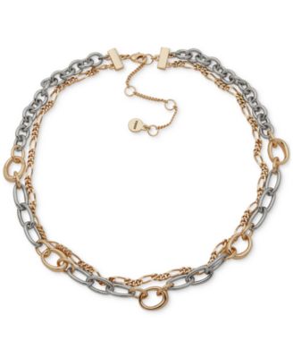 DKNY - Two-Row Chain Link Collar Necklace