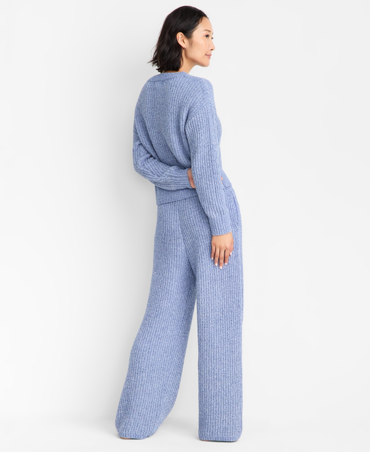 State Of Day Women's Chenille Sweater & Pant Set, Xs-3x, Macy's Exclusive In Blue
