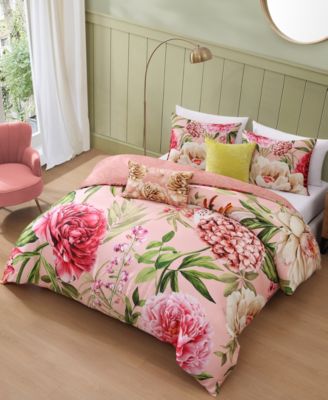 Spring Forever Bedding Cotton Sateen Reversible 5 Piece Comforter Set, Queen Size