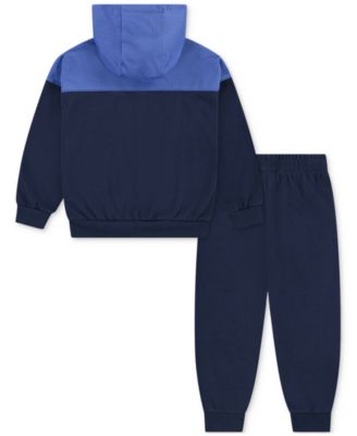 Little Boys 2-Piecs Sportswear P.E. Blocked Pullover & Pant Set