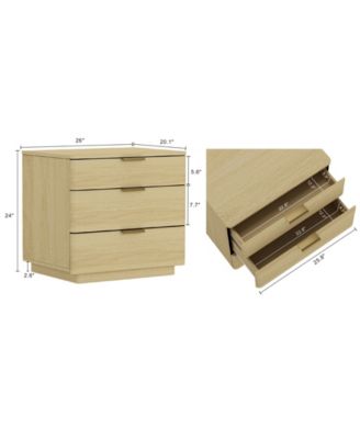 Payton 26" Modern 3-Drawer Nightstand