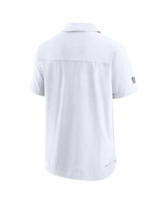 Men's White New England Patriots Sideline Lockup Performance Polo Shirt