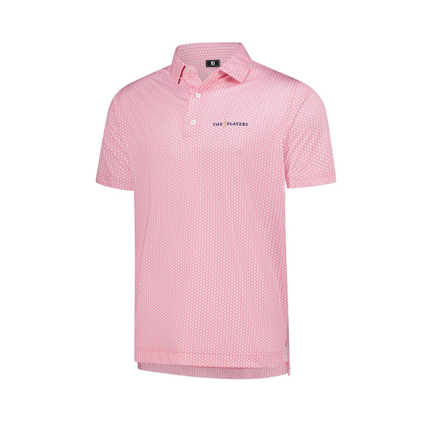 Men's Pink 2025 the PLAYERS ProDry Houndstooth Geo Lisle Polo Shirt