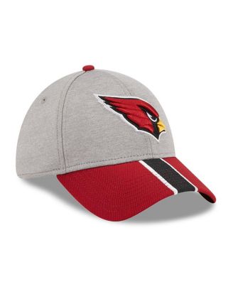 Men's Heather Gray/Cardinal Arizona Cardinals Striped 39THIRTY Flex Hat