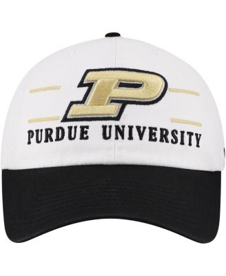 Men's White Purdue Boilermakers Gridiron Clean Up Adjustable Hat