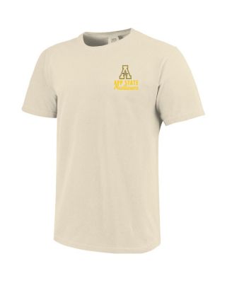 Men's Cream Appalachian State Mountaineers Comfort Colors Mascot Overlay T-Shirt