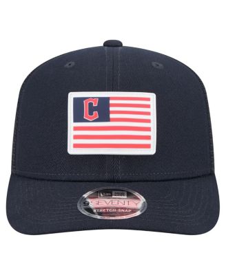Men's Navy Cleveland Guardians Flag 9SEVENTY COOLERA Stretch-Snap Hat