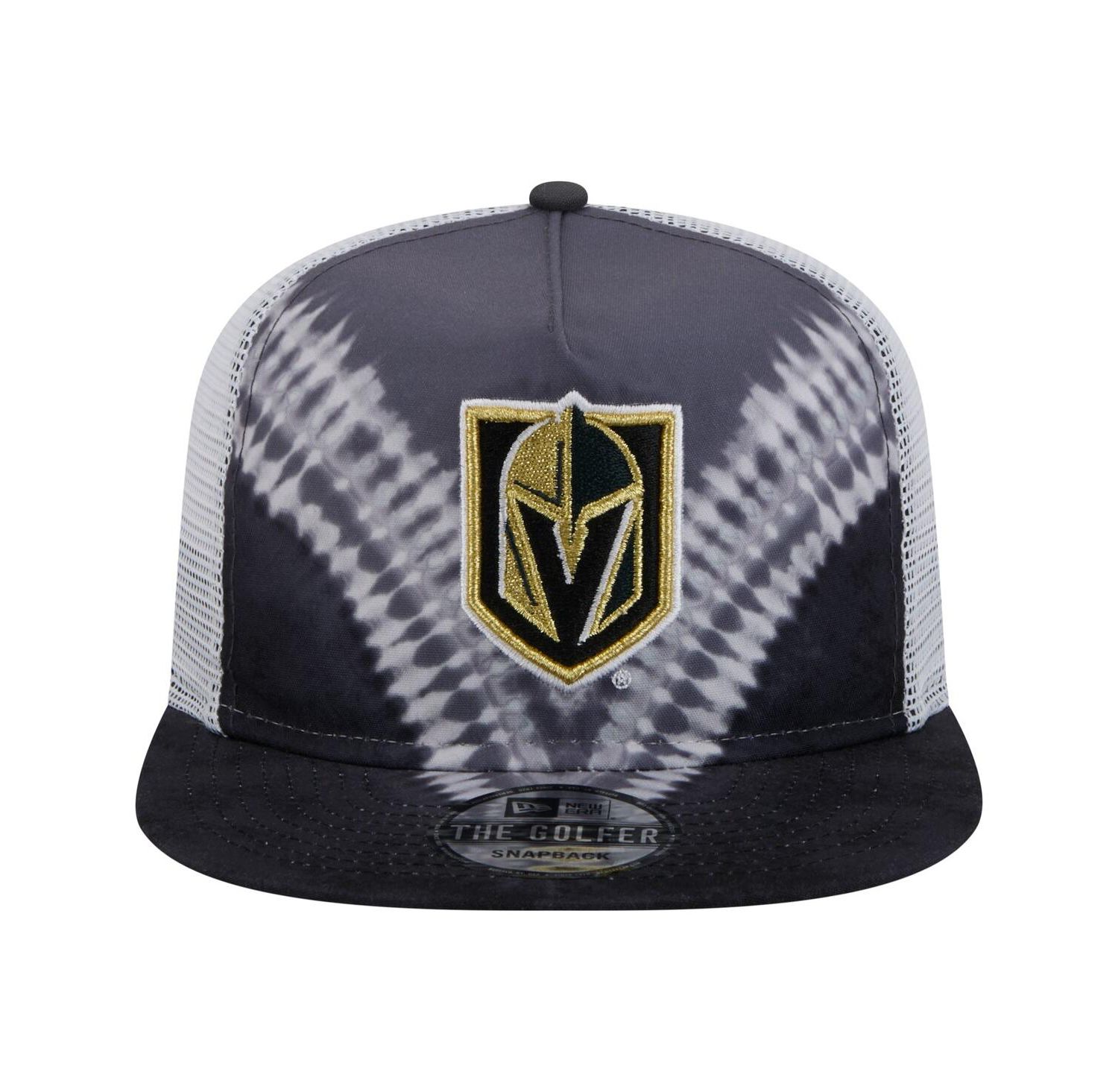Men's Black/Gray Vegas Golden Knights Throwback V-Dye Adjustable Golfer Hat