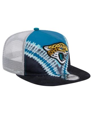 Men's Teal/Black Jacksonville Jaguars Throwback Dye Golfer Snapback Hat