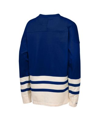 Big Boys and Girls Blue New York Rangers Chainstitch Heavyweight Long Sleeve T-Shirt