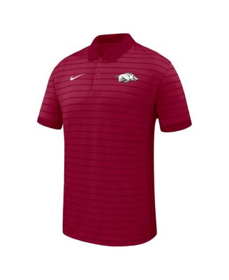 Men's Cardinal Arkansas Razorbacks 2025 Early Season&nbsp;Coaches Sideline Victory Stripe Performance Polo Shirt