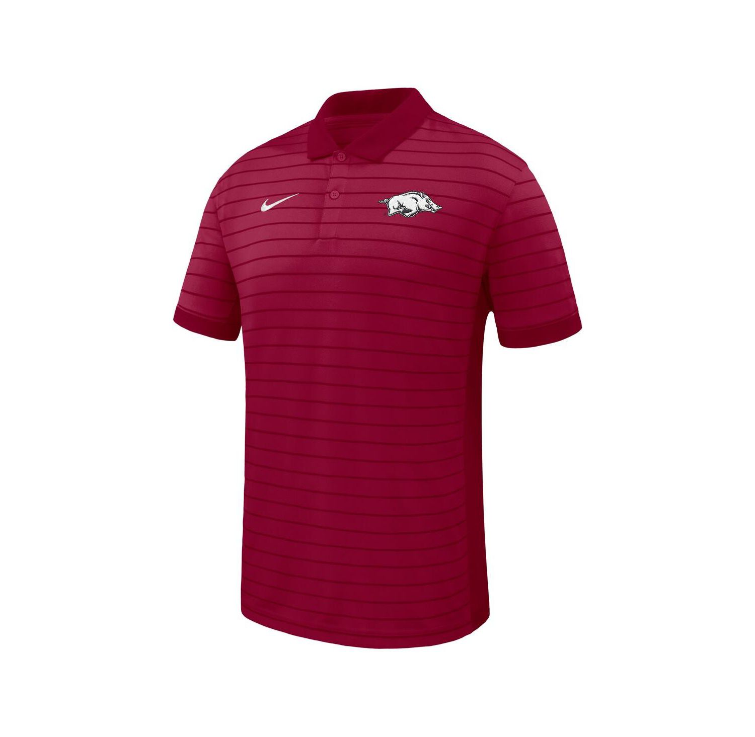 Men's Cardinal Arkansas Razorbacks 2025 Early Season Coaches Sideline Victory Stripe Performance Polo Shirt