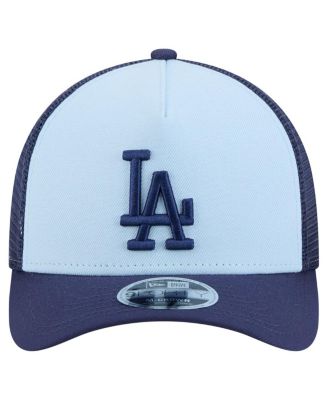 Men's Light Blue/Navy Los Angeles Dodgers 2-Tone Color Pack 9FORTY Adjustable Trucker Hat