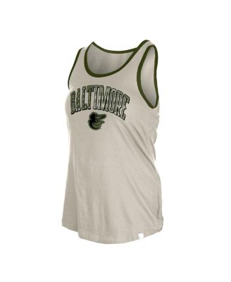 Women's Cream Baltimore Orioles Armed Forces Tank Top