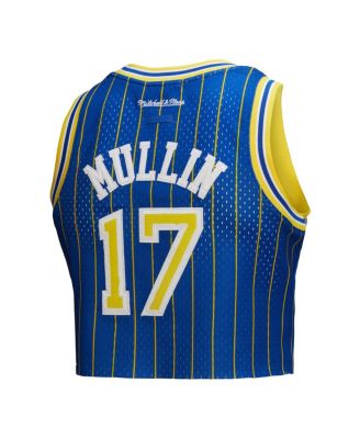 X Dannijo Women's Chris Mullin Royal Golden State Warriors Fashion Cropped Basketball Jersey
